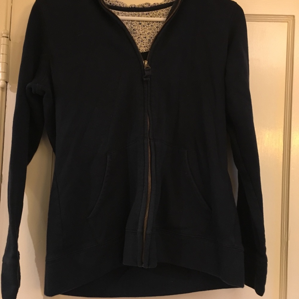 Blue hooded sweatshirt